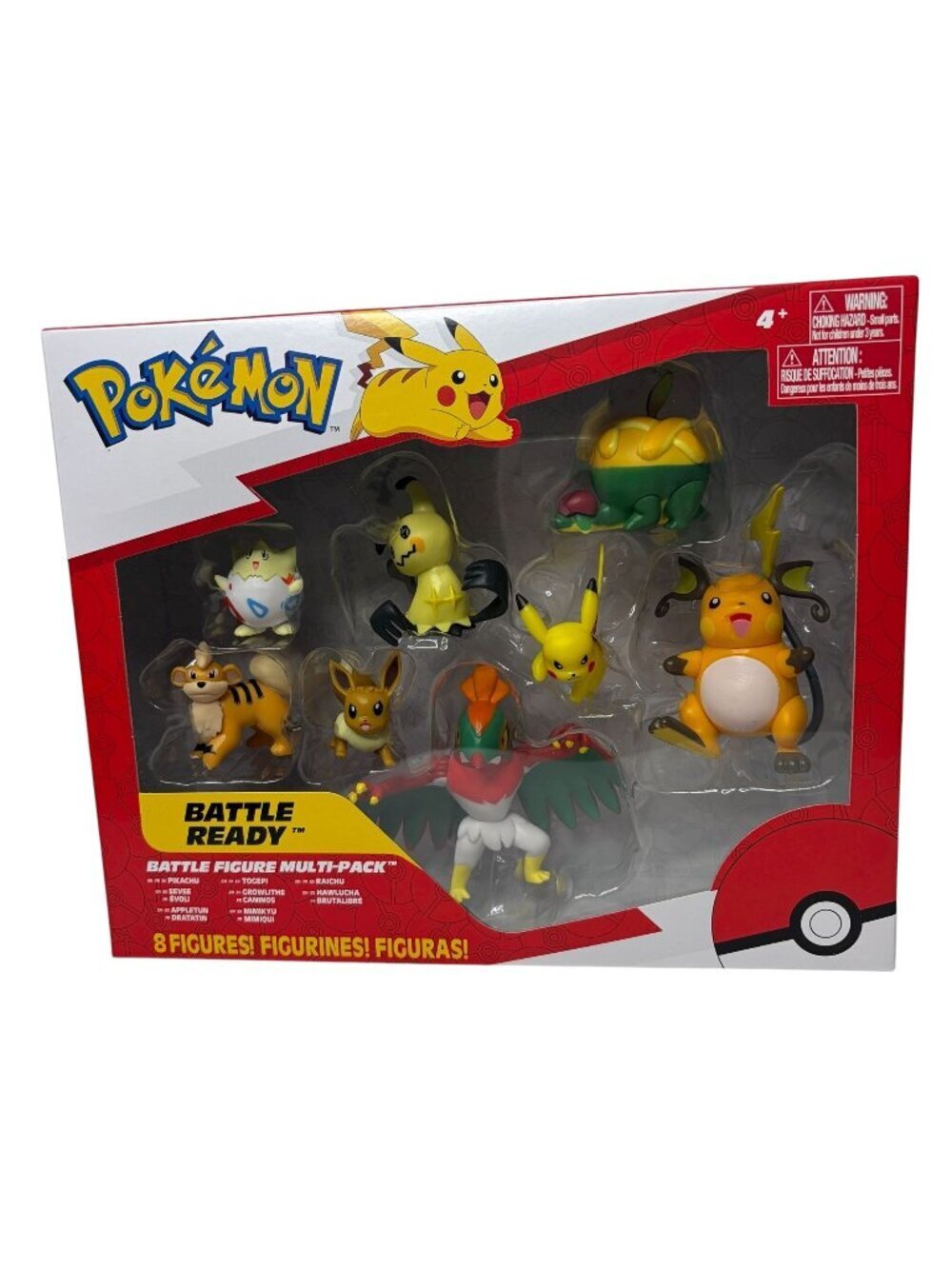 Pokémon Battle Ready Multi-Pack 8 Figures Pikachu Eevee Raichu Mimikyu Jazwares